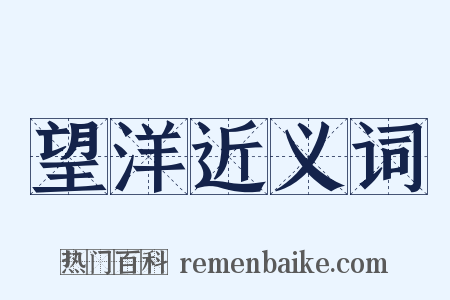 望洋近义词是什么意思的图片